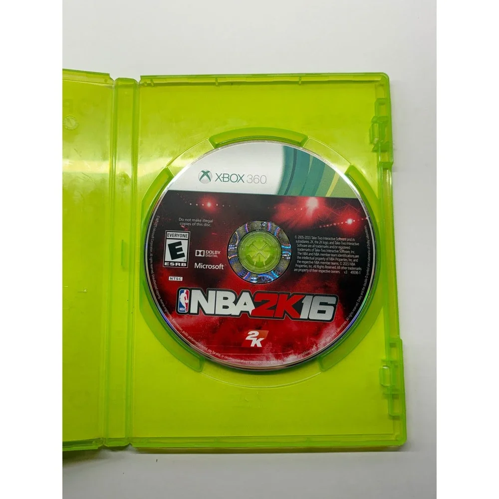 2K NBA 2K16 Xbox 360 Video Game Disc Only Green Basketball Sports Sim